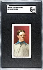 1909 Philadelphia Caramel (E95) Johnny Evers SGC 5