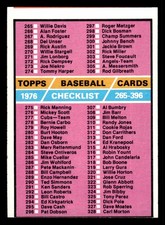 1976 Topps Checklist: 265-396 #392 HIGHER GRADE MISCUT ERROR
