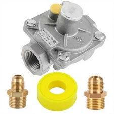 MCAMPAS 1/2 Gas Regulator Fits Natural and Liquefied Interchange Pressure
