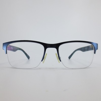 Boss Orange BO 0255 Q9H Matte Navy Blue Half Rim Eyeglass Frames 53-19-135