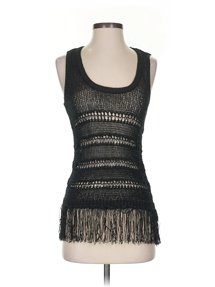 Zara Women Black Sleeveless Top S