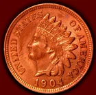 1904 Indian Head Cent -BRILLIANT UNCIRCULATED  NEAR GEM - FREE SHIPPING