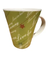 Starbucks Coffee Mug Love Live Be Live in Harmony)Red Green Stars Collectible 05