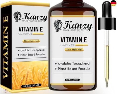 Kanzy Vitamin-E-Öl-Tropfen für Kosmetik 30 ml d-Alpha-Tocopherol, Anti-Falten, A