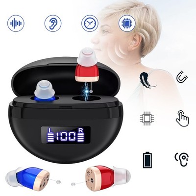 Premium-Soundverstärker for Erwachsene,Persönliches Mini-CIC-Innenohrgerät USB