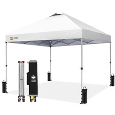 CROWN SHADES 10x10 Pop Up Canopy Patented CenterLok One Push Tent Canopy Newly