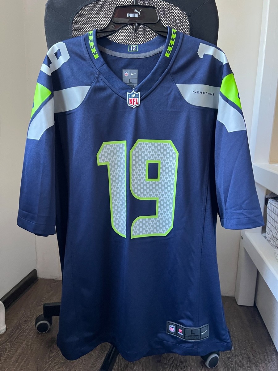 SEATTLE SEAHAWKS AMERICAN FOOTBALL #19 NFL JERSEY SHIRT NIKE sz L