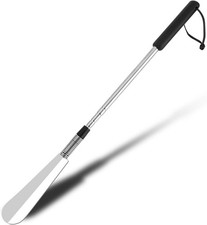 Extendable Shoe Horn, Premium Stainless Steel Adjustable Handle Shoe Lifter