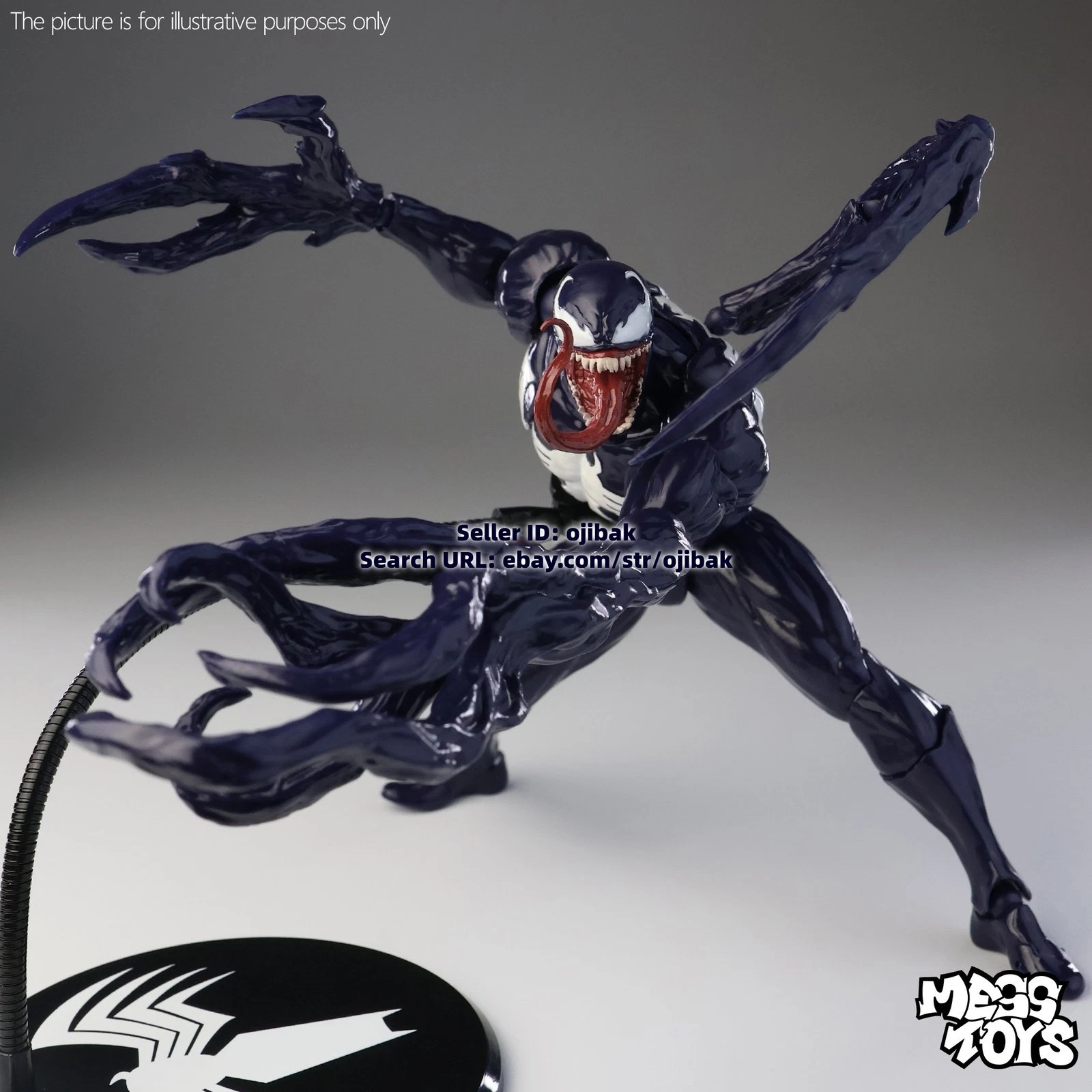 Mess Toys Venom Lethal Neighbor 1/12 Spider-Man Symbiote Action Figure US STOCK image 18