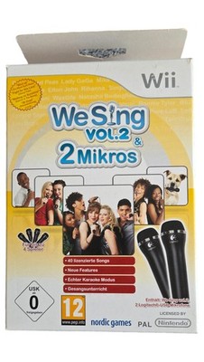 Nordic Games We Sing Vol.2 USB Mikrofon Set Wii Schwarz 2 Stück