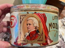 ANTIQUE VINTAGE LITTLE MOZART TIN LITHO NEW YORK AMERICAN TOBACCO CIGAR CAN USA