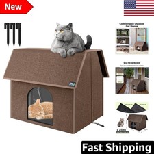 Upgraded Large Cat Shelter: Weatherproof Insulated House for Cats and Small Pets