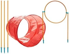 Dog Agility Training Kit Outdoor Zip and Zoom Exercise Equipment