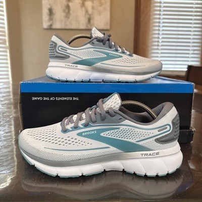 Size 7.5 B Women s Brooks Trace 2 Running Shoes Blue Gray White  1203751B185