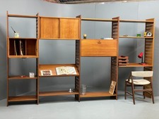 Ladderax Modular Wall Unit Teak Vintage 1960s Shelving Storage MCM EB11681 MWOO