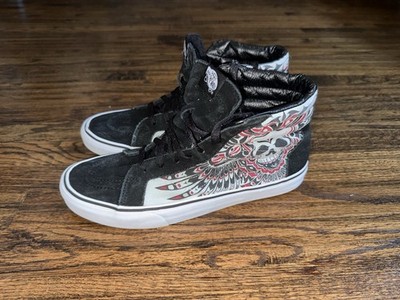 Vans Sk8 HI  Aerosmith  Black/White/Maroon Skate Shoes Size 11