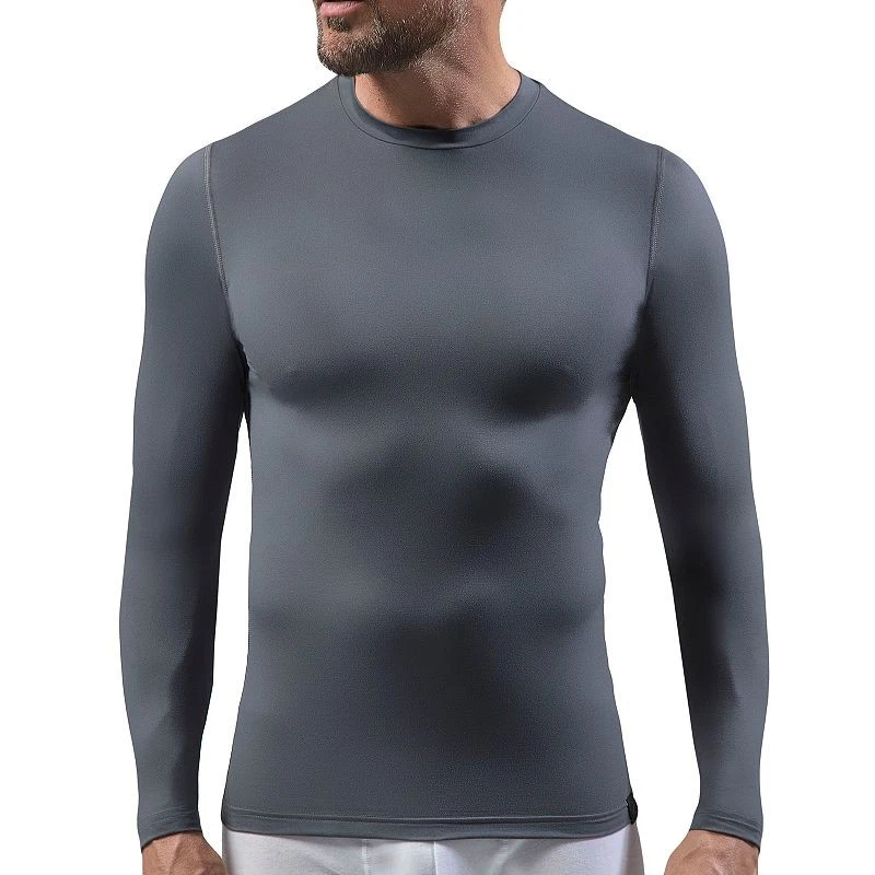 Men's Heat Holders Lite Base Layer Microfleece Thermal Top - Grey - M - NWT