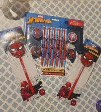 Marvel Spider-Man Eraser Pencil Pack 6 Mechanical Pencils  Erasers Set  2 pens