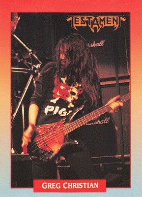 Testament Greg Christian 1991 RockCards Brockum #32 Bass Guitar
