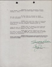 GILDA RADNER - DOCUMENT SIGNED CIRCA 1979 CO-SIGNED BY: EVAN GALEN