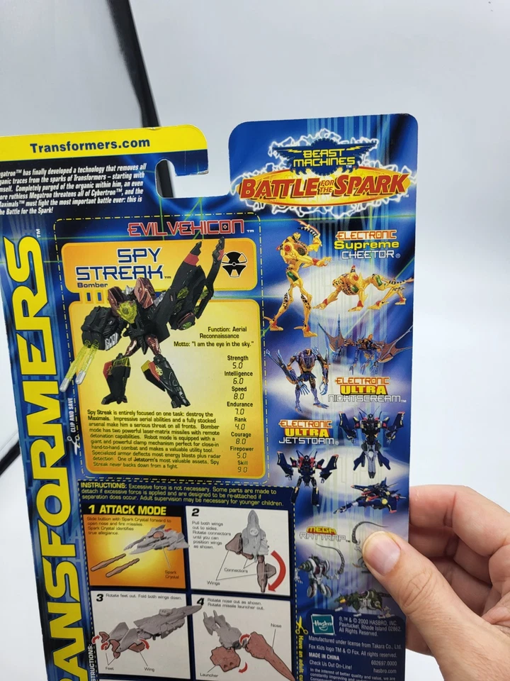Transformers Beast Machines Battle for the Spark Spy Streak Hasbro 2000 New - Image 4 of 4