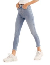 Free People We The Free Raw High-Rise Jegging Jeans Sierra Blue Womens Size 28