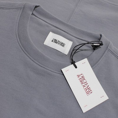 Orchard & Broome NWT Forsyth Crew Neck Sweatshirt Size L Cloud Gray Cotton