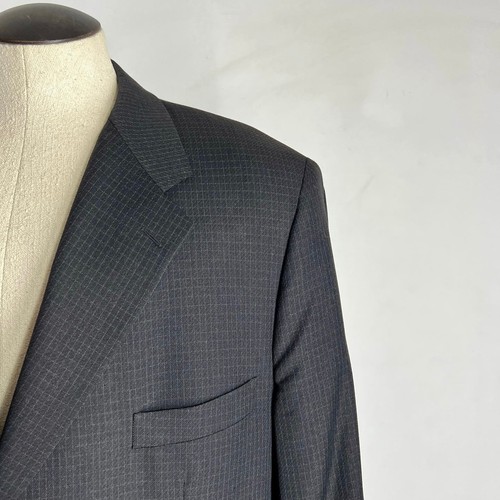 Corneliani Made In Italy Herren Dunkelgrau Wolle Blazer Sport Mantel Anzug Jacke 46 L - Bild 5 von 15