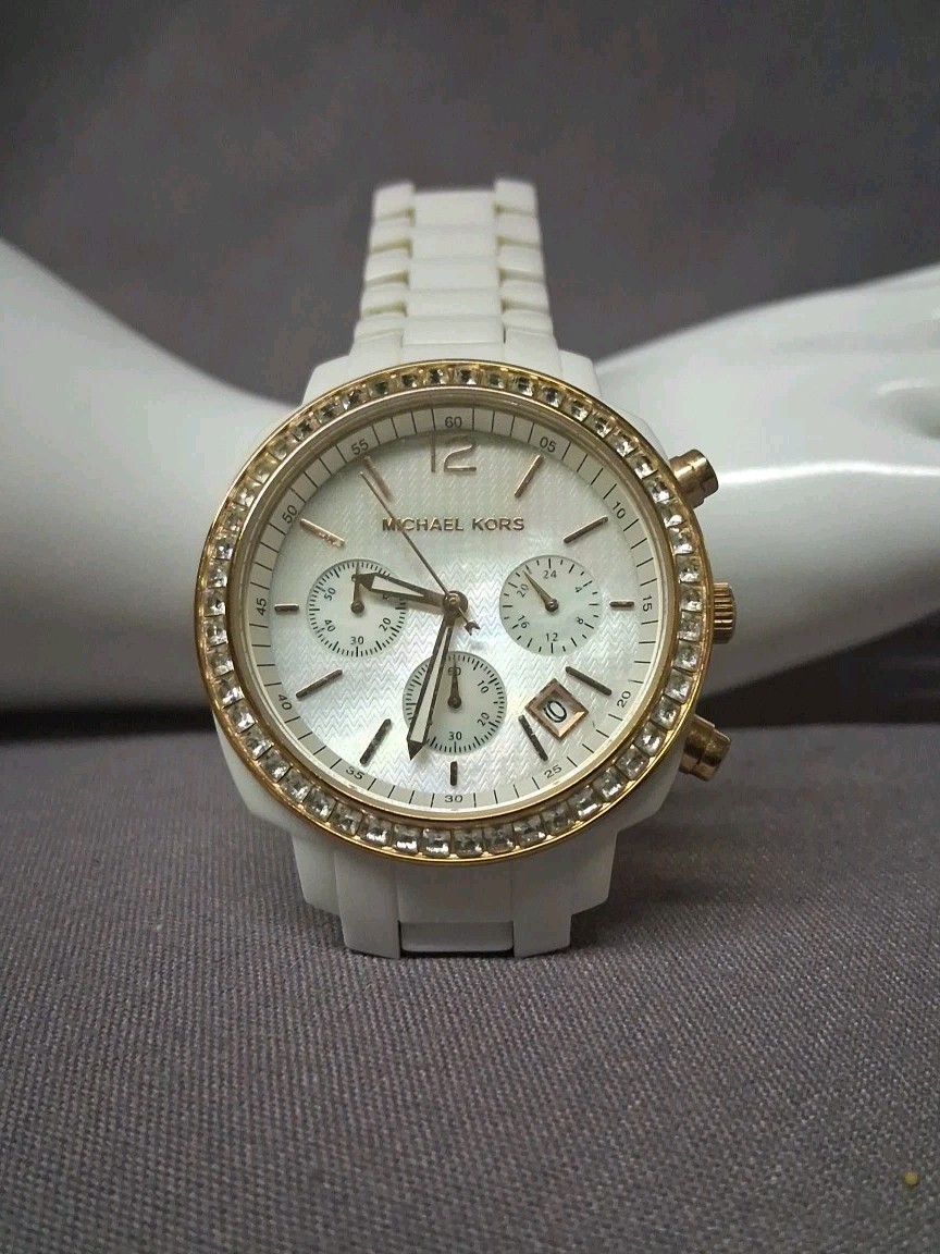 Michael Kors rose gold lucite bling watch Michael Kors Rose Gold Watch And Clutch - www.joarbit.com main image 3