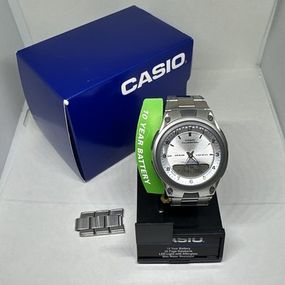 Casio AW80D-7AV Men's Silver Stainless Steel Analog & Digital Wristwatch XOB186
