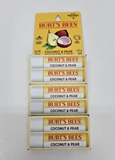 Burt's Bees Beeswax Lip Balm Coconut & Pear 2 Count Lot of 3