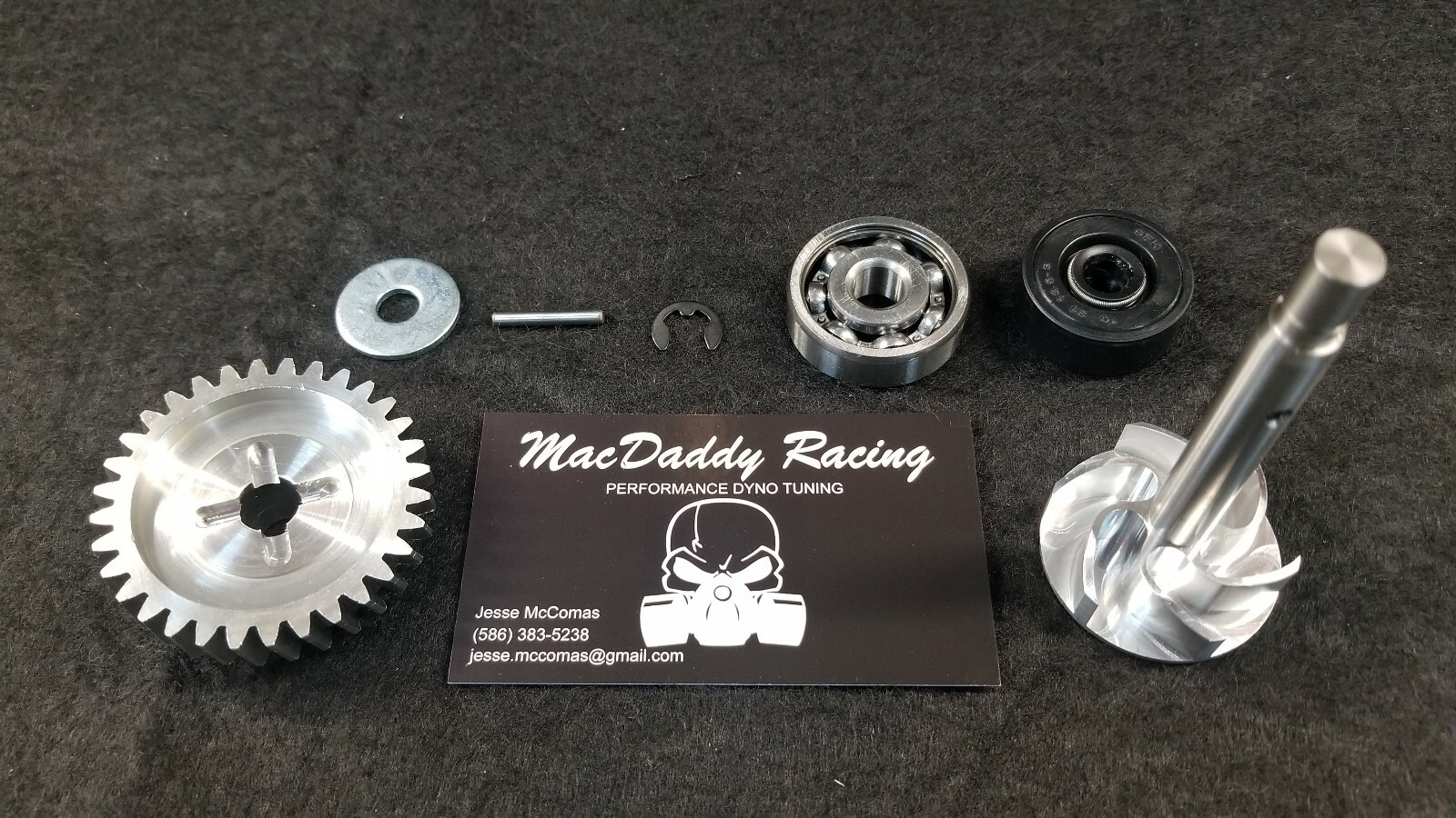 Yamaha Banshee Billet Aluminum Water Pump Gear and Impeller + Bearing