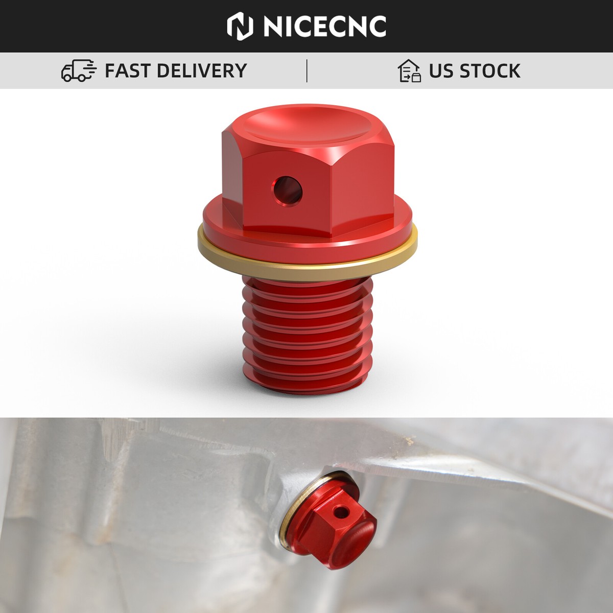 Magnetic Oil Drain Plug For Honda CR 80 125 250 500 CRF50