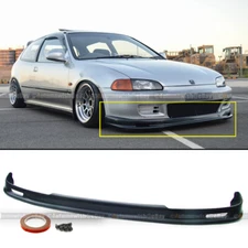 Fits 92-95 Honda Civic 2DR 3DR PU Polyurethane Mugen Style Front Bumper Chin Lip