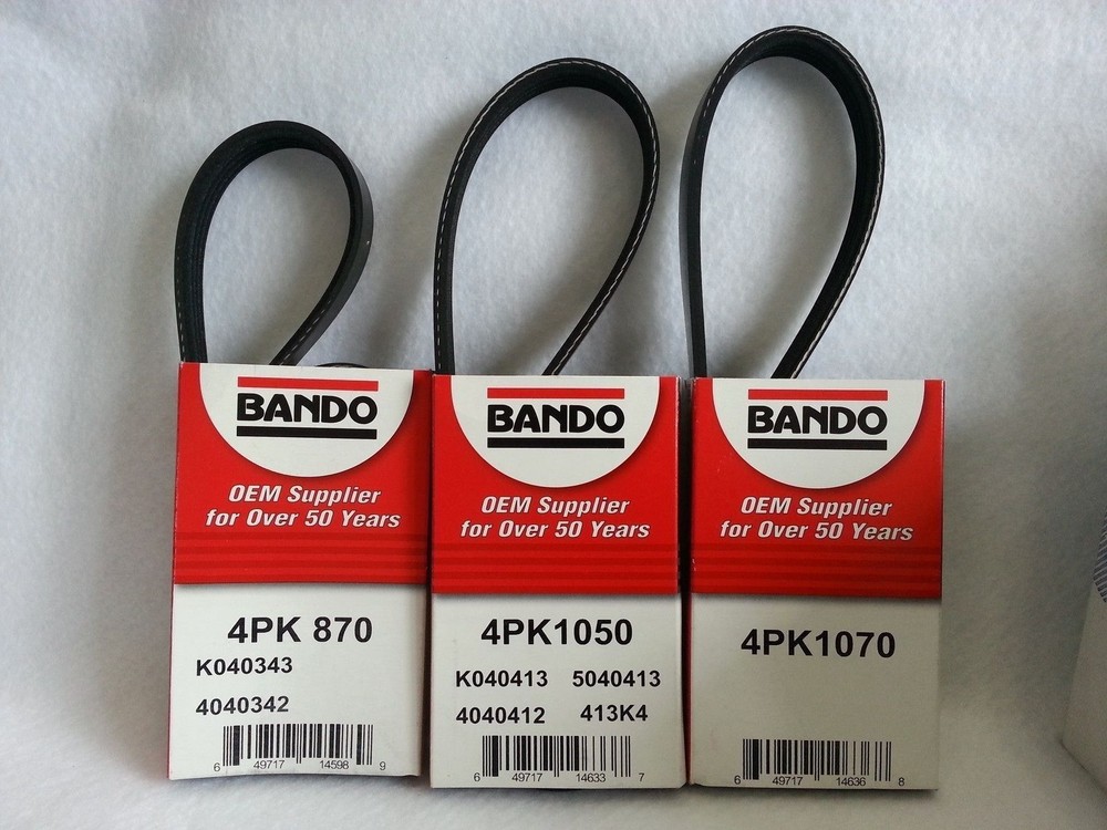 Toyota 4runner Tundra Tacoma T-100 3.4 V6 Drive Belt Kit A/C-P/S-Alternator