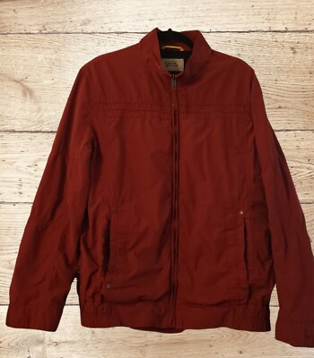 Camel Active Mens Bomber Light Jacket sz M Red Zip Front Inside Pockets Golf