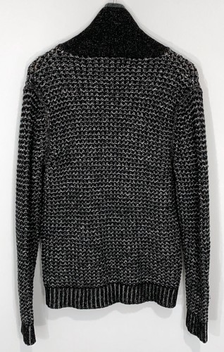 RAG & BONE Mens Neiman Marcus Black White Cardigan Wool Blend Sweater Medium - Picture 2 of 4