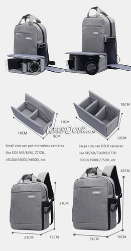 Photography Camera Backpack Travel Bag Insert For DSLR Canon Nikon Sony Lens - Picture 9 of 16