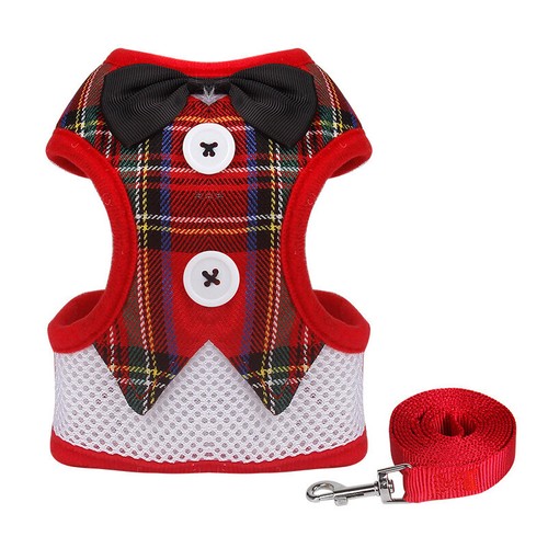 Dog Mesh Harness No Pull Adjustable Soft Breathable Mesh Paw Design  XS S M L - Picture 5 of 23