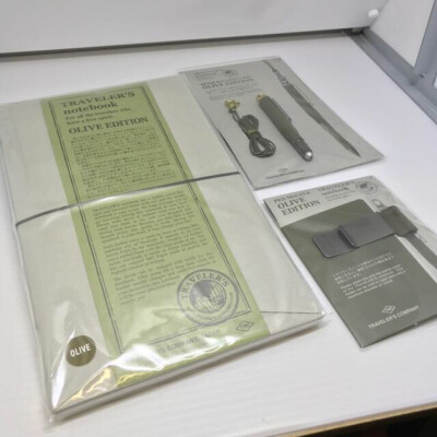 Traveler's Note Book Olive Edition Set of 3 2017 Limited Unopened