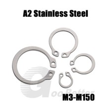 M3-M150 C Clip Washers Circlips External Retaining Rings A2 Stainless Steel