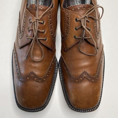 Vintage Salvatore Ferragamo Tramezza Brown Leather Loafers  display picture 2