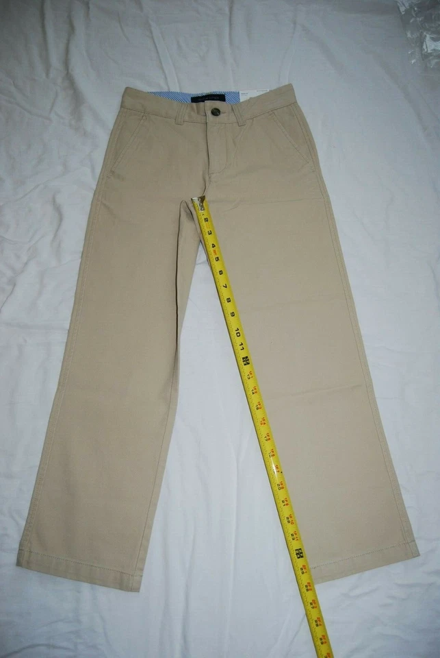 NUEVO Tommy Hilfiger Niño’s Uniforme Escolar Frente Plano Pantalones Talla 10 Viaje Caqui Foto 2 de 4