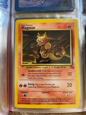 1995 magmar pokemon card value 39/62 Fossil German SHPNPokestore Pokmon TCG Magmar Fossil 39/62