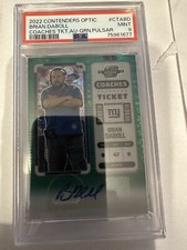 2022 Contenders Optic Brain Daboll Coaches Ticket Autograph Green PULSAR PSA 9
