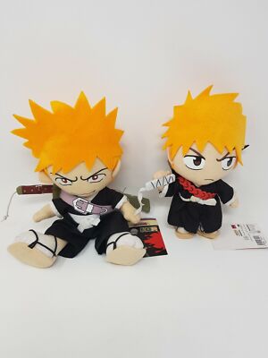 Bleach Ichigo Kurosaki Plüschtiere X 2 Neu Mit Etikett Manga Style Anime Vintage