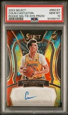 PSA 10 - COLIN CASTLETON #/25 Auto - 2023 Select Rookie Signature TIE DYE PRIZM