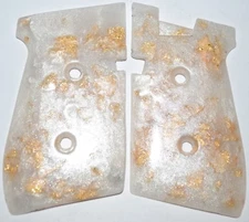 Jimenez JA9, Jennings Bryco 9mm pistol grips smooth pearl with gold leaf plastic