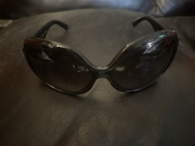 FENDI FS5148 001 130 Black Gray Women's Square Oversized Large Sunglasses  Italy