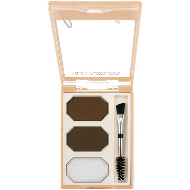 KleanColor 3-Piece Brow Kit - Powder, Wax, Applicator - *DEEP BROWN - ESPRESSO* - Image 2 of 2
